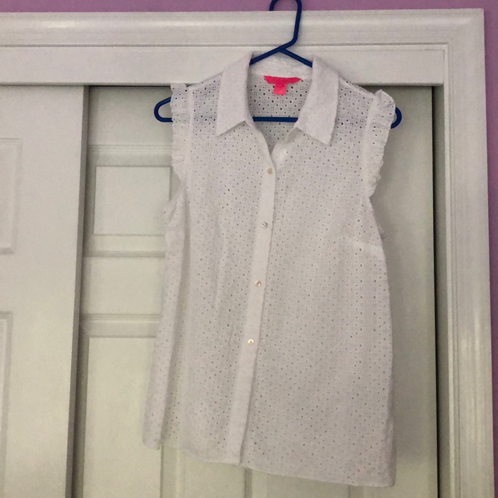 Lilly Pulitzer White Tank Blouse